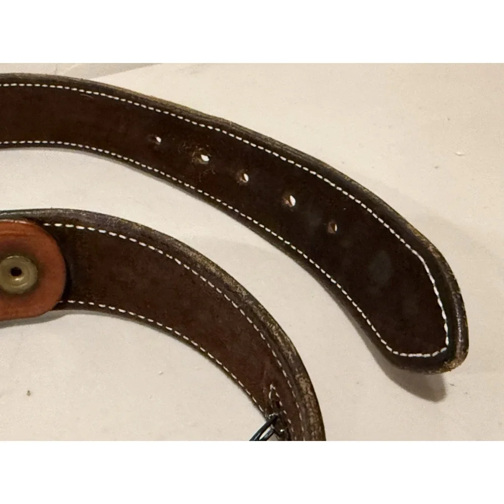 Aker Leather Basketweave Money Belt 40 Travel Security Hidden Zipper Wide 1.5
